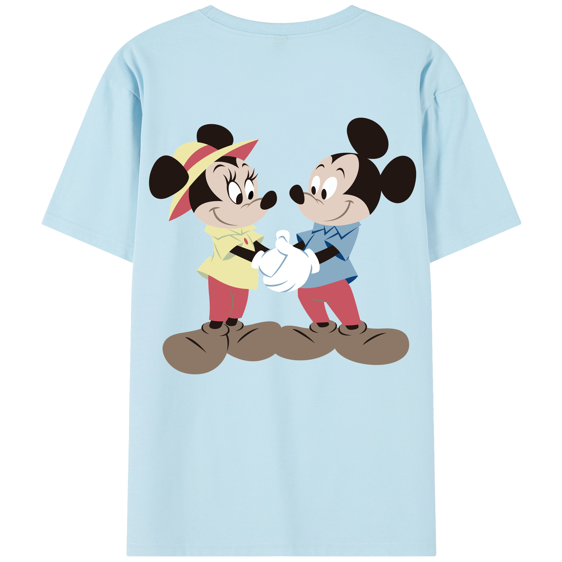 （画像用） ミッキーマウス Mickey Mouse 綿100％半袖Tシャツ（背面プリント）